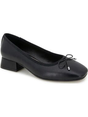 NIB Esprit Black Denali Shoes Faux Leather Ballet Upper with Block Heel Size 9